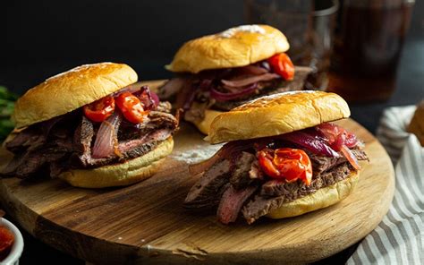 bourbon-top-sirloin-steak-onion-sandwich-meyer image