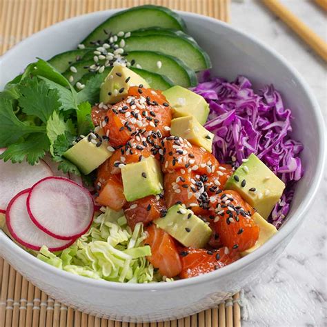 keto-poke-bowl-low-carb-salmon-salad image