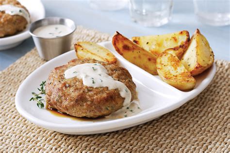 turkey-burgers-and-oven-fries-with-creamy-mustard image