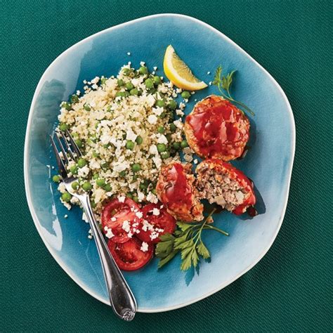 mini-meat-loaves-with-pea-and-feta-couscous-chatelaine image