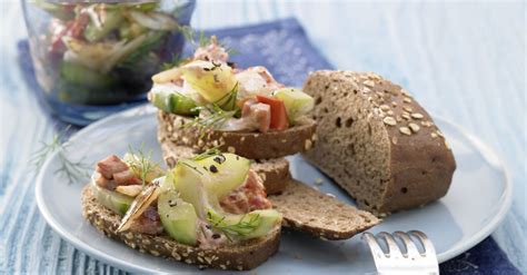 open-faced-cucumber-and-ham-sandwiches image