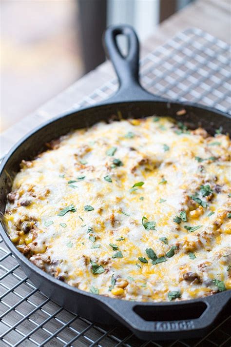 easy-skillet-beef-tex-mex-casserole-this-gal image