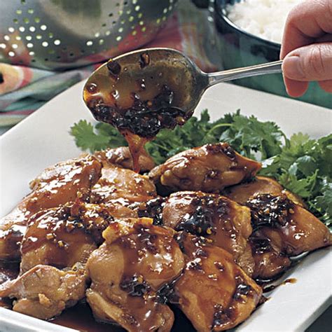 sweet-spicy-sticky-chicken-recipe-finecooking image