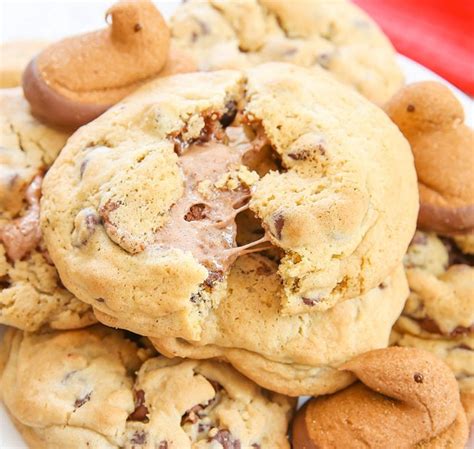 peeps-stuffed-chocolate-chip-cookies-kirbies image