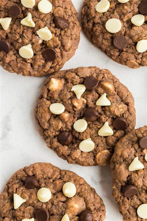 chewy-double-chocolate-oatmeal-cookies image