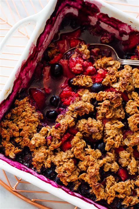 mixed-berry-crisp-recipe-gluten-free-cookie-and-kate image