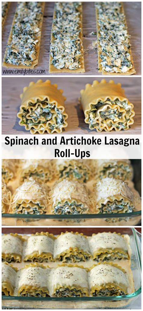 spinach-and-artichoke-lasagna-roll-ups-emily-bites image