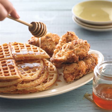 golden-cornmeal-waffles-with-fried-chicken-williams image