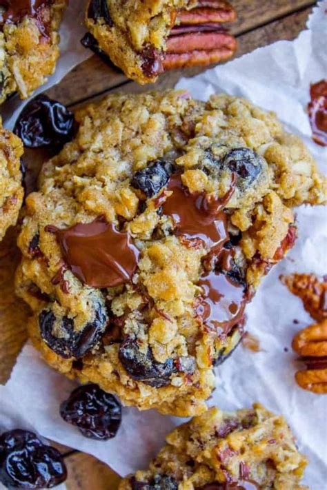 dark-chocolate-cherry-oatmeal-cookies-the-food image