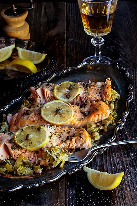 baked-salmon-with-creamy-leeks-viktorias-table image