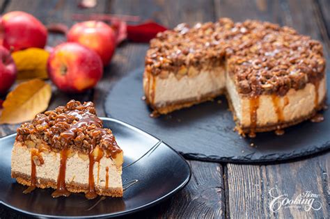 caramel-apple-crisp-cheesecake-baked-apple image