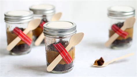 caramel-fudge-cake-in-jars-recipe-tablespooncom image