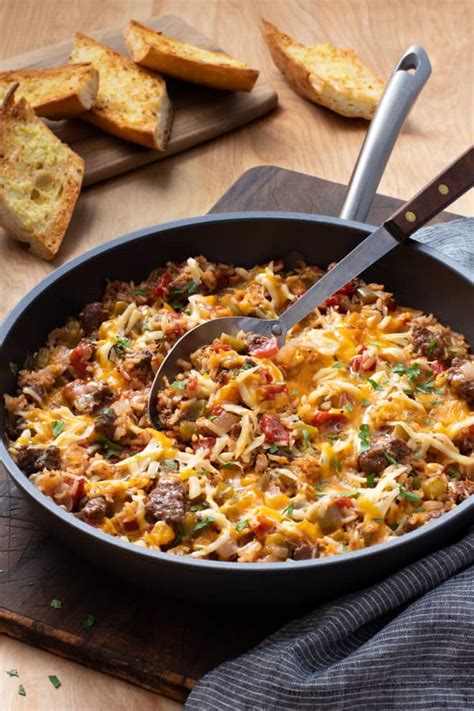 ground-beef-and-rice-skillet-cookthestory image