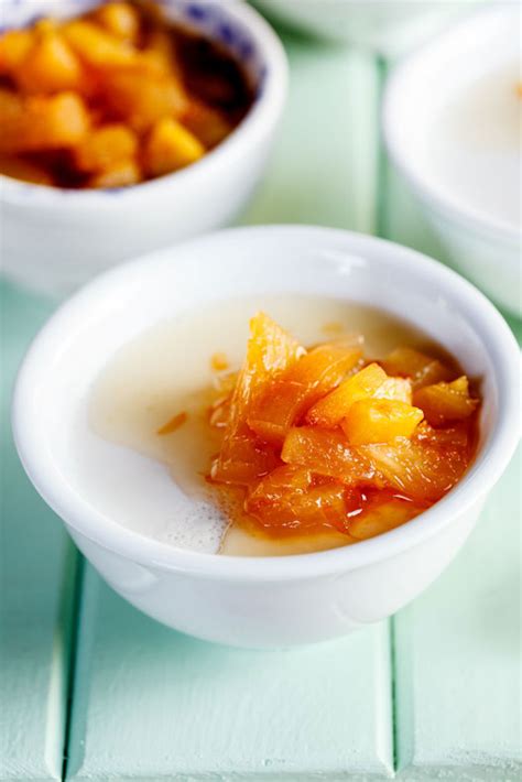 coconut-panna-cotta-with-pineapple-compote-simply image