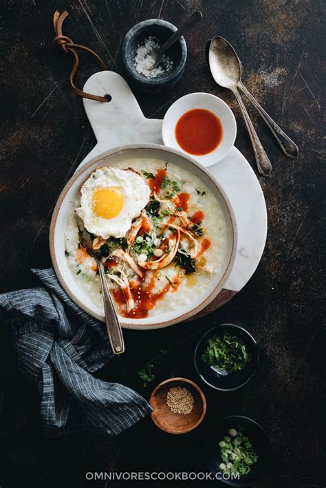 instant-pot-congee-鸡肉菠菜粥-omnivores-cookbook image