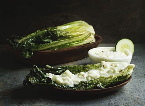 grilled-romaine-with-cucumber-dill-dressing-simply image