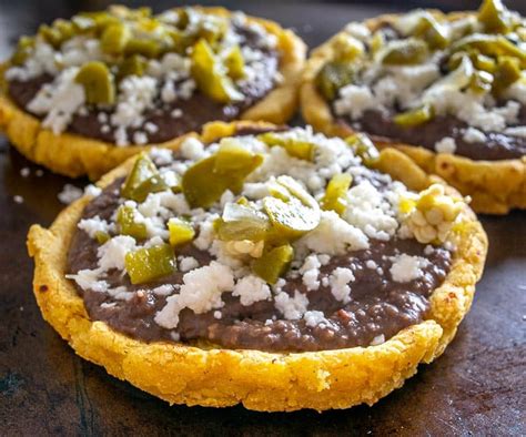 sopes-with-refried-beans-and-cheese-mexican-please image