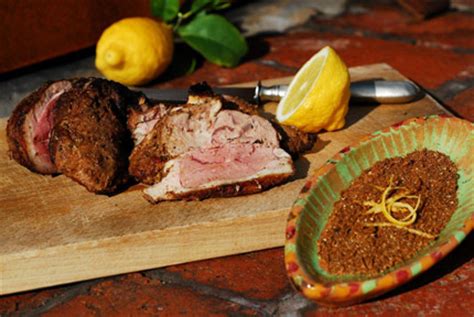 roasted-leg-of-lamb-with-north-african-spices-lemon image