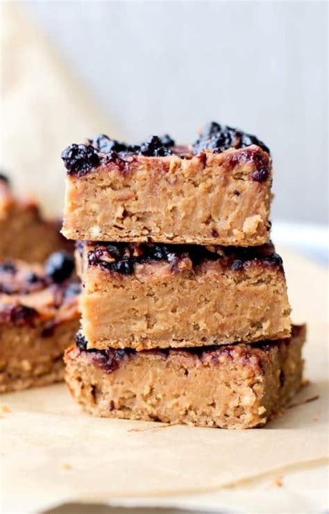 healthy-peanut-butter-and-jelly-blondies-low-fat image