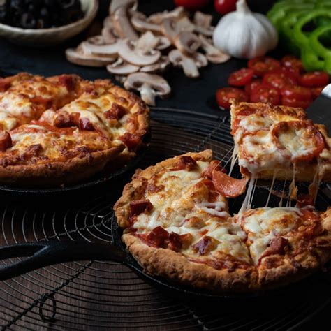 deep-dish-meat-lovers-cast-iron-pizza image