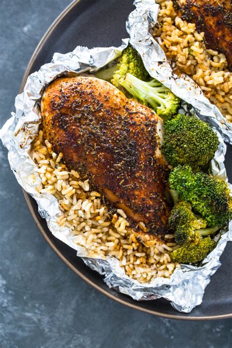 foil-pack-chicken-rice-and-broccoli-gimme-delicious image