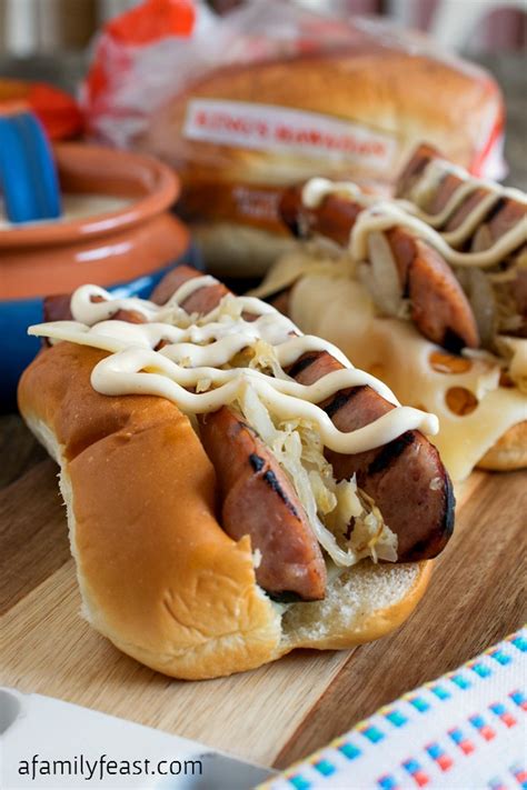 grilled-kielbasa-rolls-with-white-barbecue-sauce-a image