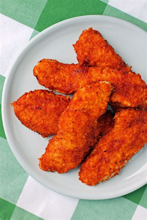 baked-hot-barbecue-chicken-tenders-emily-bites image