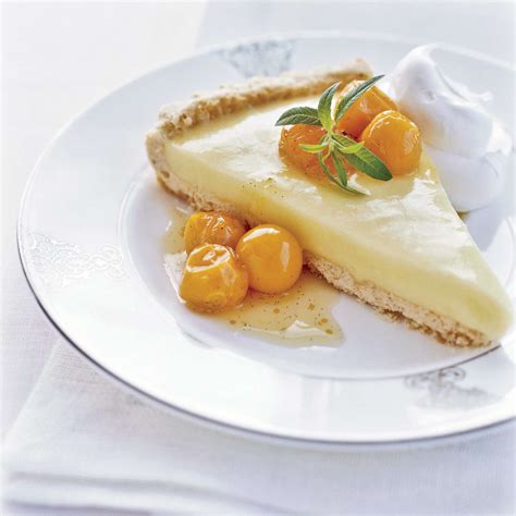 lemon-verbena-tart-with-cape-gooseberry-compote image