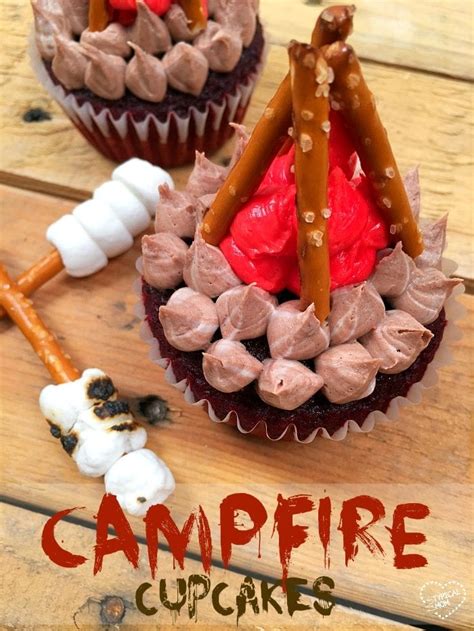 camping-cupcakes-camp-fire-cupcakes-the-typical image