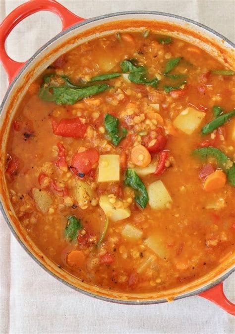 vegan-red-lentil-stew-recipe-veggie-society image