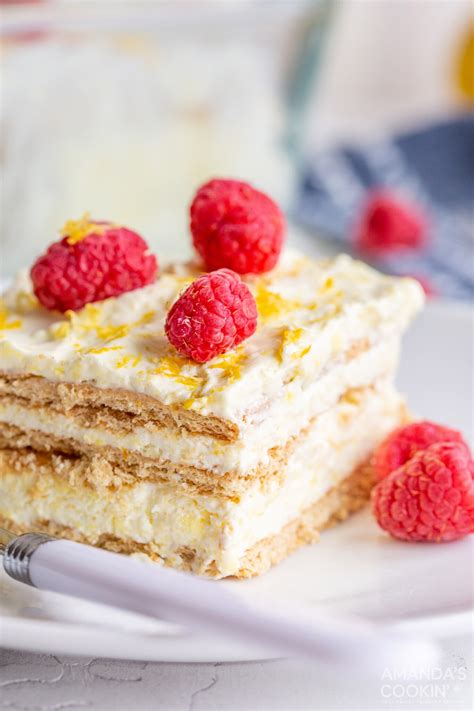 lemon-icebox-cake-amandas-cookin-no-bake image