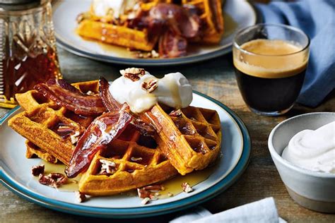 squash-waffles-with-candied-bacon-canadian-living image
