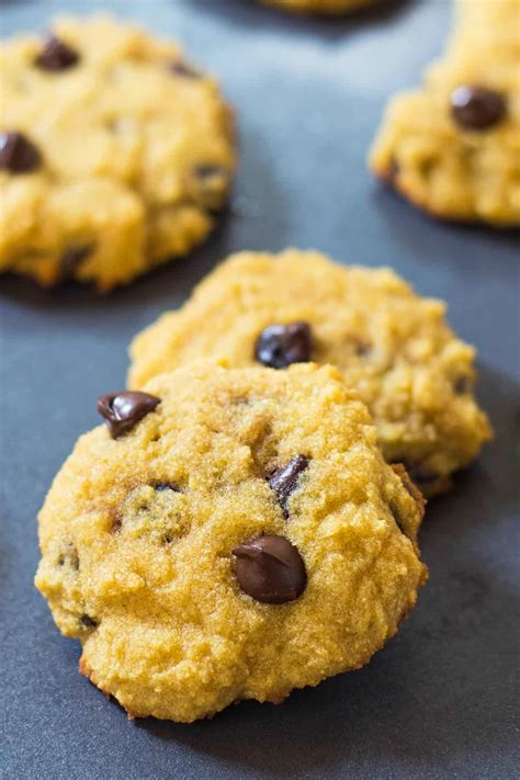 soft-coconut-flour-chocolate-chip-cookies-leelalicious image