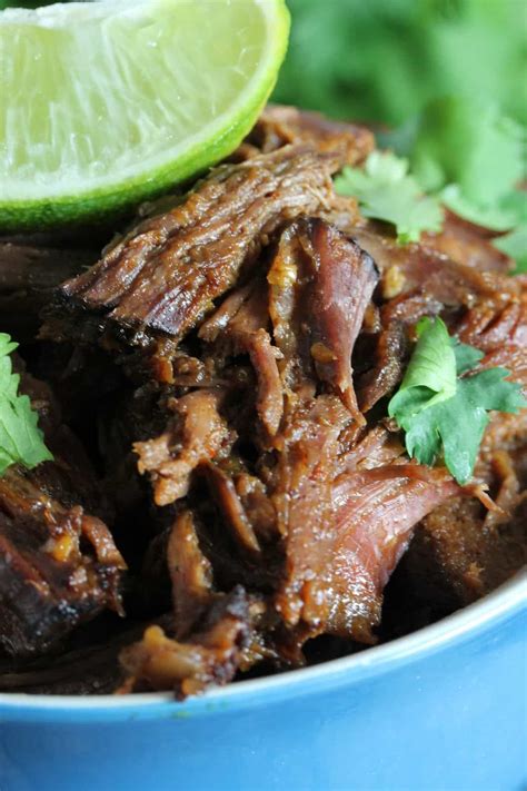 easy-slow-cooker-chili-lime-mexican-shredded-beef image