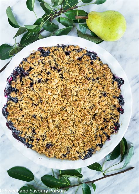pear-and-blueberry-crumble-sweet-and-savoury image
