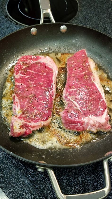 one-pan-seared-ny-strip-steak-with-garlic-rosemary image