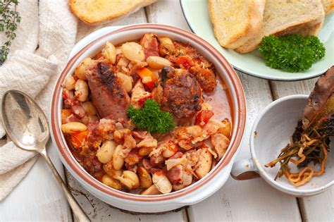 classic-french-chicken-and-sausage-cassoulet image
