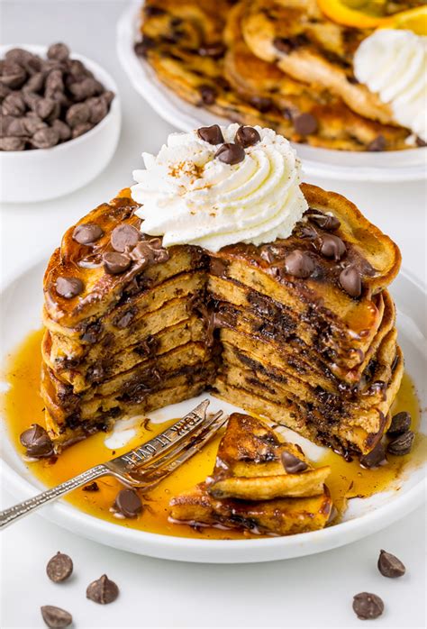 light-and-fluffy-chocolate-chip-pancakes-baker-by image