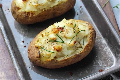 goat-cheese-twice-baked-potato-with-herbs image