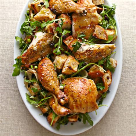 roasted-chicken-with-warm-bread-salad-williams-sonoma image