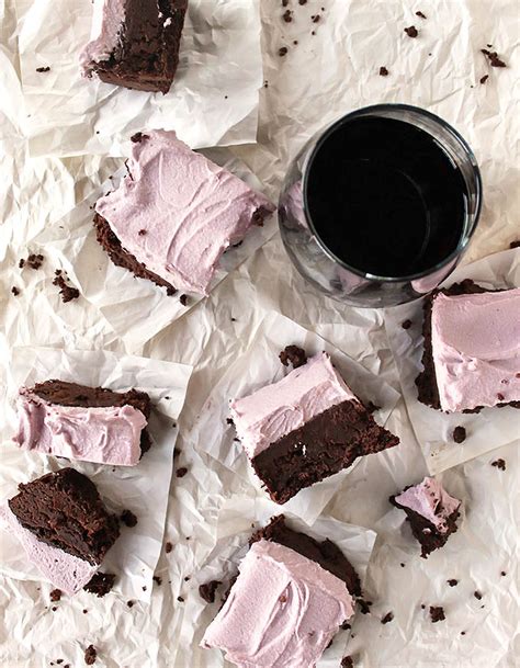 red-wine-brownies-with-wine-buttercream-frosting image
