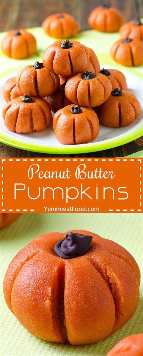 easy-peanut-butter-pumpkins-no-bake image