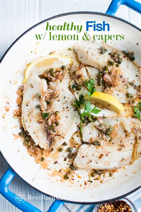 healthy-white-fish-with-lemon-and-capers-best image