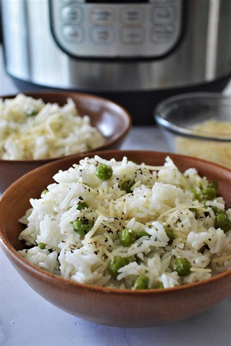 instant-pot-parmesan-rice-and-peas-the-recipe-pot image
