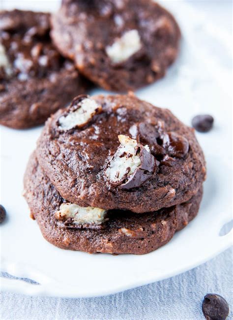 mounds-bar-chocolate-coconut-cookies-averie-cooks image