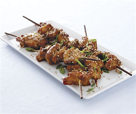 sweet-and-spicy-sesame-chicken-kebabs-finecooking image