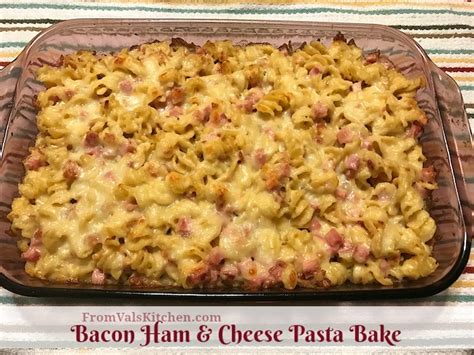 bacon-ham-and-cheese-pasta-bake-recipe-from-vals-kitchen image