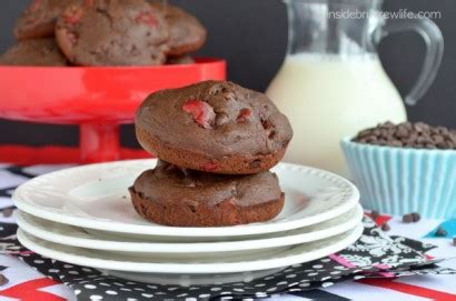 chocolate-cherry-muffin-tops-tasty-kitchen image