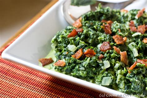 creamed-spinach-recipe-with-bacon-cooking-on-the image
