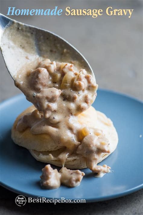 easy-sausage-gravy-recipe-for-best-biscuits-and-gravy image